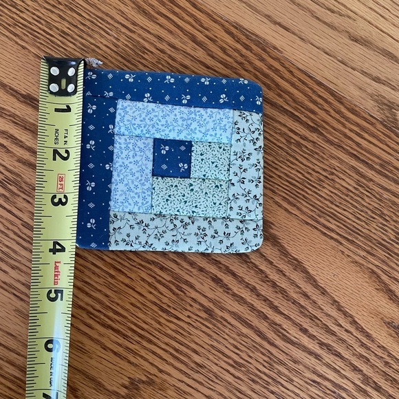 Blue Fabric Coaster Set OF 4 - Picture 5 of 5